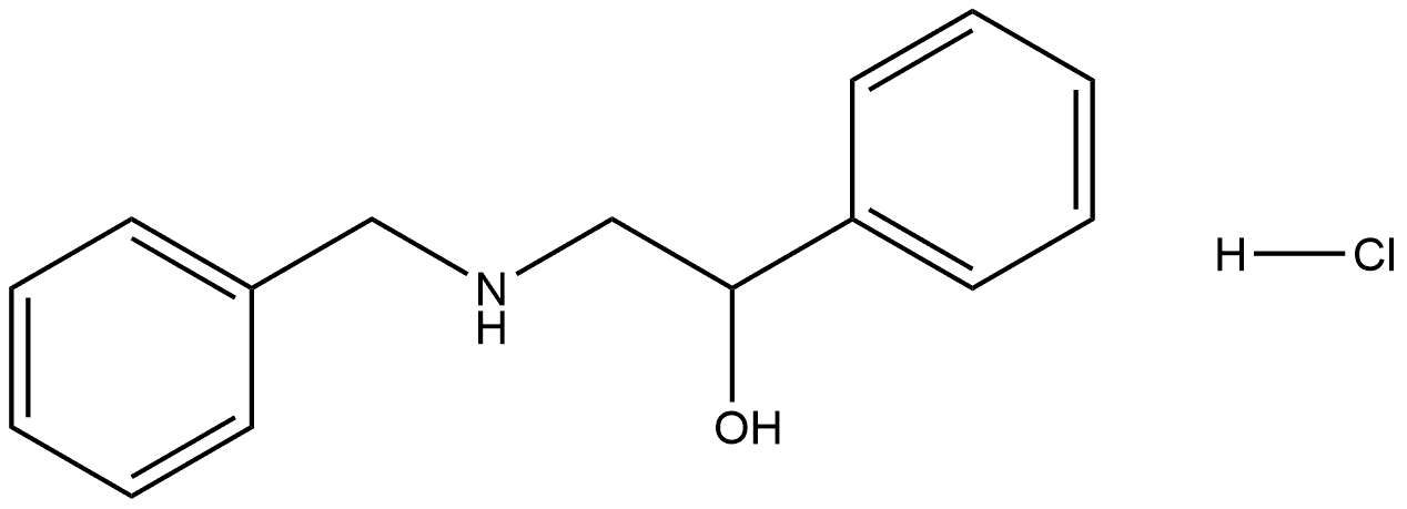 Benzenemethanol, α-[[(phenylmethyl)amino]methyl]-, hydrochloride (1:1) Struktur