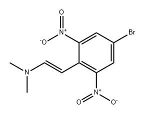 Ethenamine, 2-(4-bromo-2,6-dinitrophenyl)-N,N-dimethyl-, (1E)- Struktur