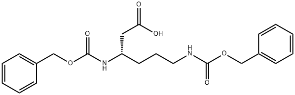 (3S)-3,6-Bis{[(benzyloxy)carbonyl]amino}hexanoic acid Struktur