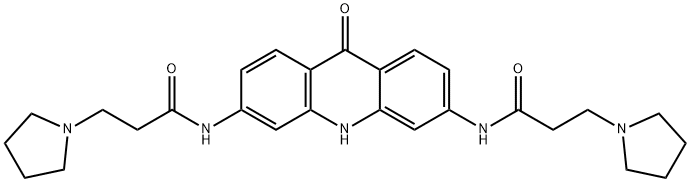 1-Pyrrolidinepropanamide, N,N'-(9,10-dihydro-9-oxo-3,6-acridinediyl)bis- Struktur