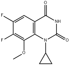 2,4(1H,3H)-Quinazolinedione, 1-cyclopropyl-6,7-difluoro-8-methoxy- Struktur