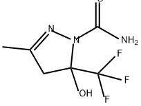 1H-Pyrazole-1-carbothioamide, 4,5-dihydro-5-hydroxy-3-methyl-5-(trifluoromethyl)- Struktur