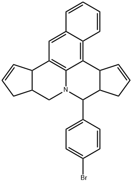 8-(4-bromophenyl)-4c,7,7a,8,10,10a,11,13a-octahydrobenzo[f]cyclopenta[c]cyclopenta[4,5]pyrido[3,2,1-ij]quinoline Struktur