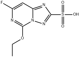 [1,2,4]Triazolo[1,5-c]pyrimidine-2-sulfonic acid, 5-ethoxy-7-fluoro- Struktur