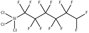 Silane, trichloro(1,1,2,2,3,3,4,4,5,5,6,6-dodecafluorohexyl)- Struktur