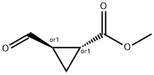 Cyclopropanecarboxylic acid, 2-formyl-, methyl ester, (1R,2R)-rel- (9CI) Struktur