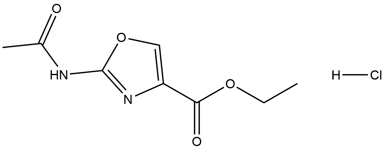 Ethyl 2-(acetylamino)-4-oxazolecarboxylate hydrochloride Struktur