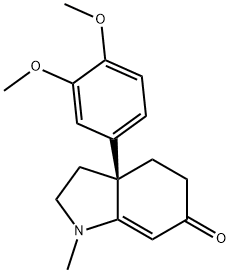 6H-Indol-6-one, 3a-(3,4-dimethoxyphenyl)-1,2,3,3a,4,5-hexahydro-1-methyl-, (3aS)- Struktur