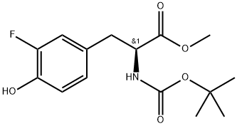 methyl (S)-2-((tert-butoxycarbonyl)amino)-3-(3-fluoro-4-hydroxyphenyl)propanoate Struktur