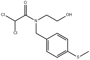 Acetamide, 2,2-dichloro-N-(2-hydroxyethyl)-N-[[4-(methylthio)phenyl]methyl]- Struktur