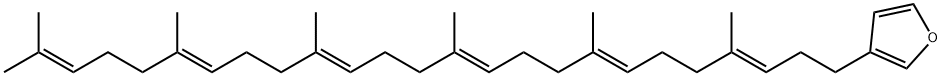 3-[(3E,7E,11E,15E,19E)-4,8,12,16,20,24-Hexamethyl-3,7,11,15,19,23-pentacosahexenyl]furan Struktur