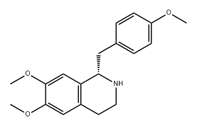 Isoquinoline, 1,2,3,4-tetrahydro-6,7-dimethoxy-1-[(4-methoxyphenyl)methyl]-, (1S)- Struktur