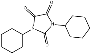 2,4,5-Imidazolidinetrione, 1,3-dicyclohexyl- Struktur