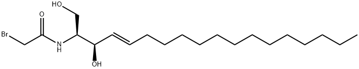 Acetamide, 2-bromo-N-[(1S,2R,3E)-2-hydroxy-1-(hydroxymethyl)-3-heptadecen-1-yl]- Struktur