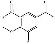 Ethanone, 1-(3-fluoro-4-methoxy-5-nitrophenyl)- Struktur