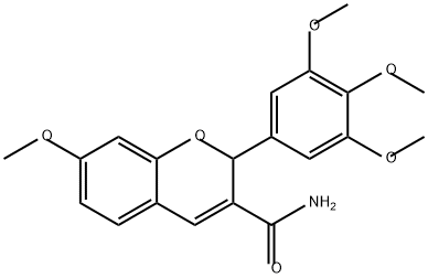 2H-1-Benzopyran-3-carboxamide, 7-methoxy-2-(3,4,5-trimethoxyphenyl)- Struktur