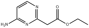 2-Pyrimidineacetic acid, 4-amino-, ethyl ester Struktur