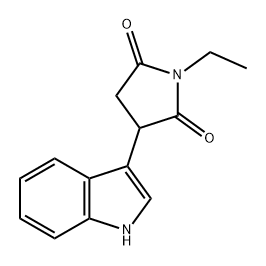 2,5-Pyrrolidinedione, 1-ethyl-3-(1H-indol-3-yl)- Struktur