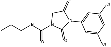 1-Imidazolidinecarboxamide, 3-(3,5-dichlorophenyl)-2,4-dioxo-N-propyl- Struktur