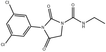 1-Imidazolidinecarboxamide, 3-(3,5-dichlorophenyl)-N-ethyl-2,4-dioxo- Struktur