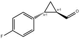 Cyclopropanecarboxaldehyde, 2-(4-fluorophenyl)-, (1R,2R)-rel- (9CI) Struktur