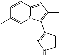 2,6-Dimethyl-3-(1H-pyrazol-3-yl)imidazo[1,2-a]pyridine Struktur