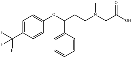 Glycine, N-methyl-N-[3-phenyl-3-[4-(trifluoromethyl)phenoxy]propyl]- Struktur