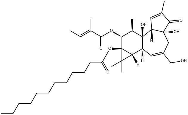 phorbol-12-o-tiglyl-13-dodecanoate Struktur