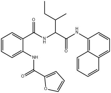 2-Furancarboxamide,N-[2-[[[2-methyl-1-[(1-naphthalenylamino)carbonyl]butyl]amino]carbonyl]phenyl]-(9CI) Struktur