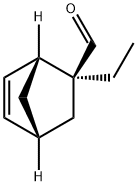 Bicyclo[2.2.1]hept-5-ene-2-carboxaldehyde, 2-ethyl-, (1R,2S,4R)-rel-(+)- (9CI) Struktur