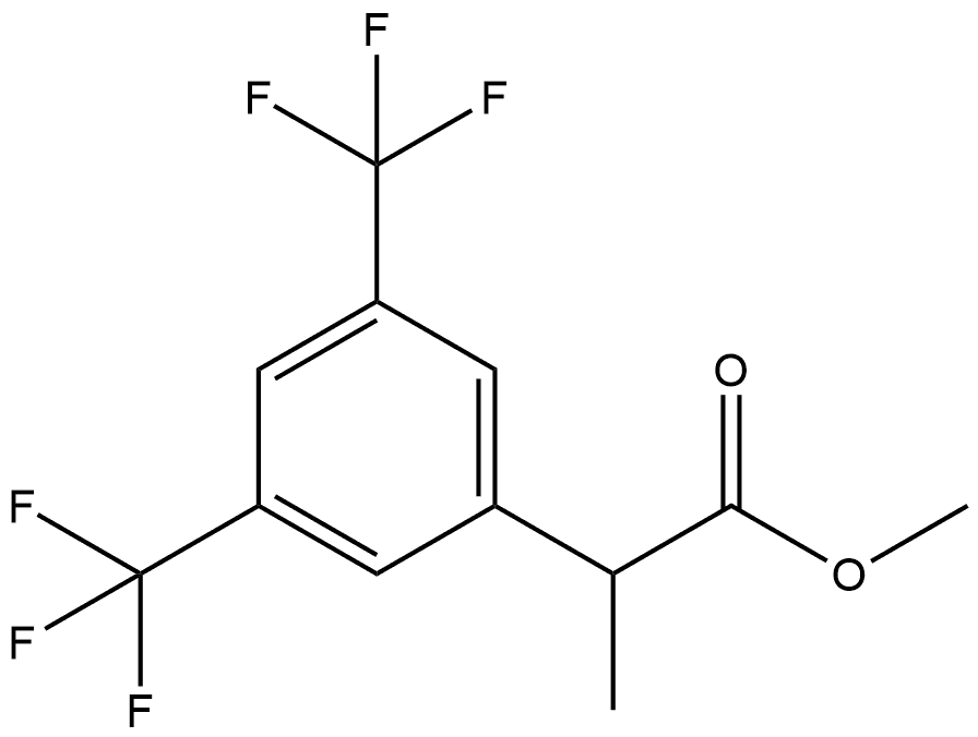 Benzeneacetic acid, α-methyl-3,5-bis(trifluoromethyl)-, methyl ester Struktur