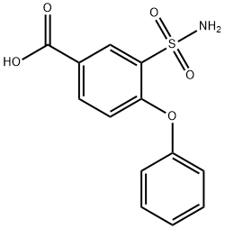 Benzoic acid, 3-(aminosulfonyl)-4-phenoxy- Struktur