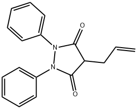 3,5-Pyrazolidinedione, 1,2-diphenyl-4-(2-propen-1-yl)- Struktur