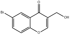 4H-1-Benzopyran-4-one, 6-bromo-3-(hydroxymethyl)- Struktur