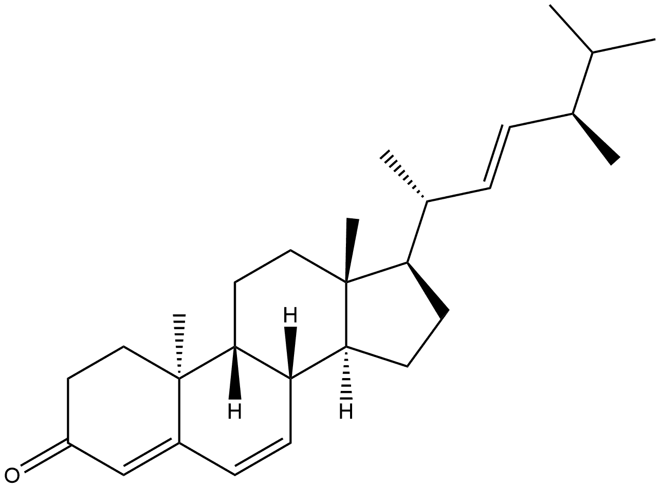 Ergosta-4,6,22-trien-3-one, (9β,10α,22E)- (9CI) Struktur