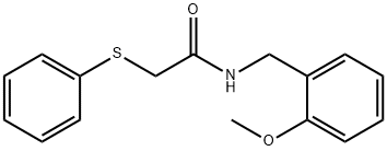 Acetamide, N-[(2-methoxyphenyl)methyl]-2-(phenylthio)- Struktur