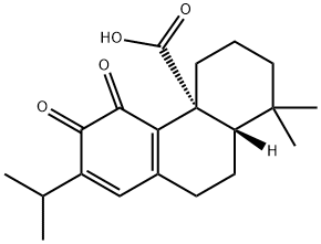 4a(2H)-Phenanthrenecarboxylic acid, 1,3,4,5,6,9,10,10a-octahydro-1,1-dimethyl-7-(1-methylethyl)-5,6-dioxo-, (4aR,10aS)- Struktur