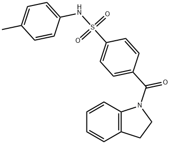 Benzenesulfonamide, 4-[(2,3-dihydro-1H-indol-1-yl)carbonyl]-N-(4-methylphenyl)- Struktur