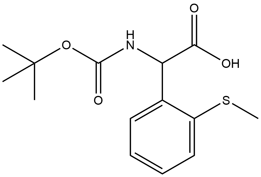 2-((tert-butoxycarbonyl)amino)-2-(2-(methylthio)phenyl)acetic acid Struktur