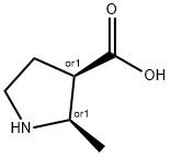 3-Pyrrolidinecarboxylic acid, 2-methyl-, (2R,3R)-rel- Struktur