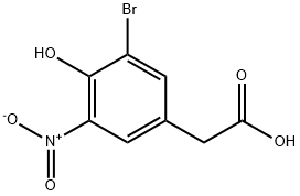 (3-Bromo-4-hydroxy-5-nitrophenyl)acetic acid Struktur