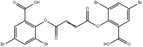 2,2'-(Fumaroylbis(oxy))bis(3,5-dibromobenzoic acid) Struktur