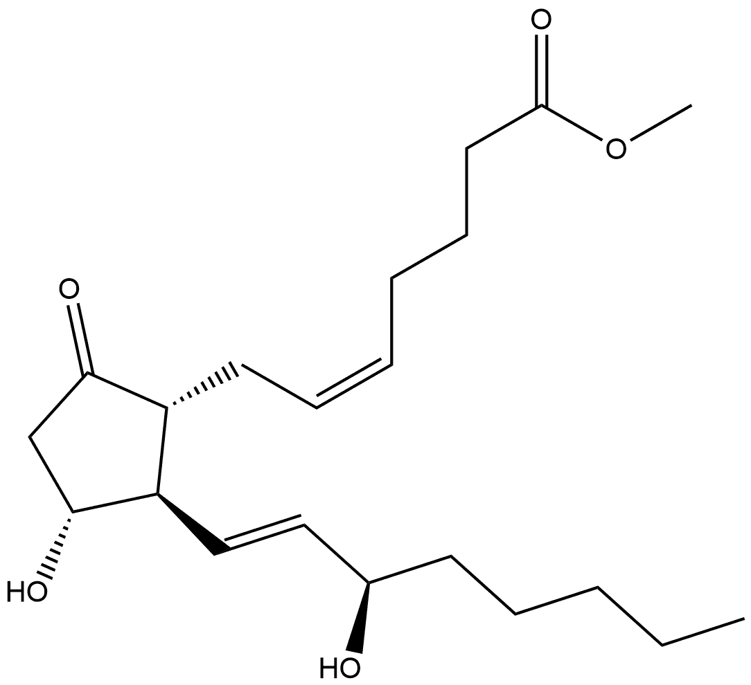 Prosta-5,13-dien-1-oic acid, 11,15-dihydroxy-9-oxo-, methyl ester, (5Z,11α,13E,15R)- (9CI) Struktur