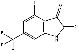 1H-Indole-2,3-dione, 4-iodo-6-(trifluoromethyl)- Struktur