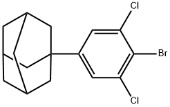 Tricyclo[3.3.1.13,7]decane, 1-(4-bromo-3,5-dichlorophenyl)- Struktur