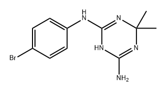 1,3,5-Triazine-2,4-diamine, N2-(4-bromophenyl)-3,6-dihydro-6,6-dimethyl- Struktur