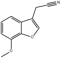 2-(7-methoxy-1-benzofuran-3-yl)acetonitrile Struktur