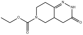 Pyrido[4,3-c]pyridazine-6(2H)-carboxylic acid, 3,4,4a,5,7,8-hexahydro-3-oxo-, ethyl ester Struktur