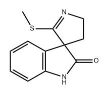 Spiro[3H-indole-3,3'-[3H]pyrrol]-2(1H)-one, 4',5'-dihydro-2'-(methylthio)- Struktur