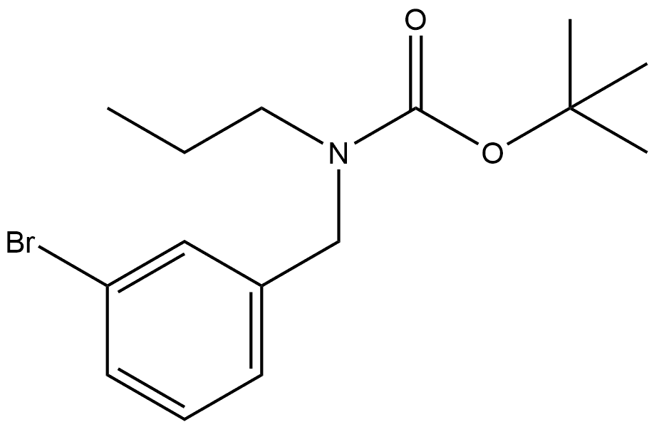 Carbamic acid, [(3-bromophenyl)methyl]propyl-, 1,1-dimethylethyl ester (9CI) Struktur